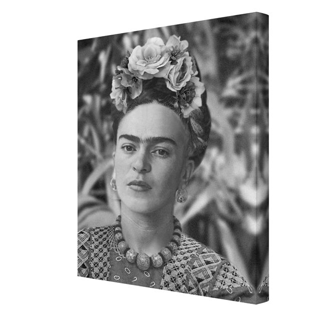 Frida Kahlo pinturas Frida Kahlo Photograph Portrait With Flower Crown