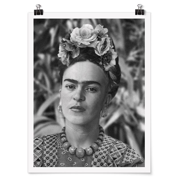 Reproducciónes de cuadros Frida Kahlo Photograph Portrait With Flower Crown