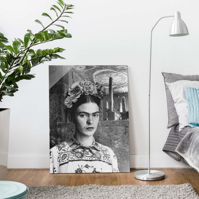 Cuadros famosos Frida Kahlo Photograph Portrait With Cacti