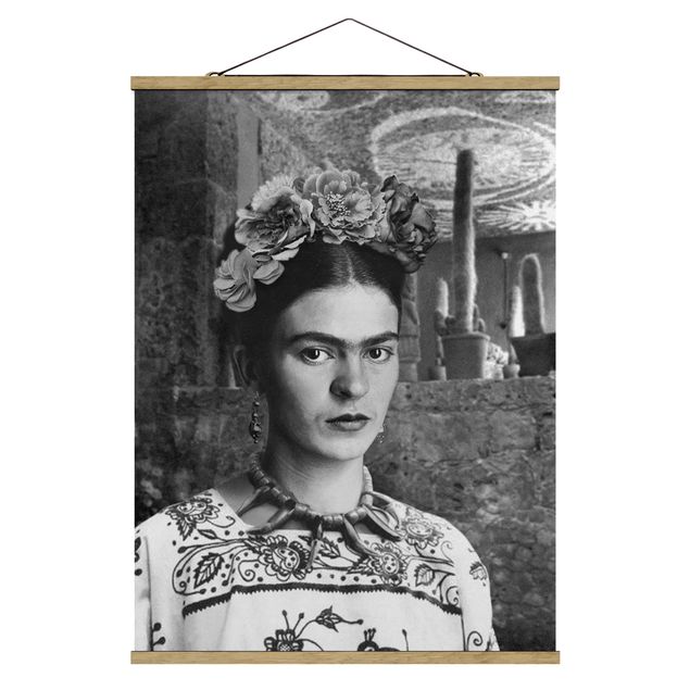 Cuadros decorativos modernos Frida Kahlo Photograph Portrait With Cacti