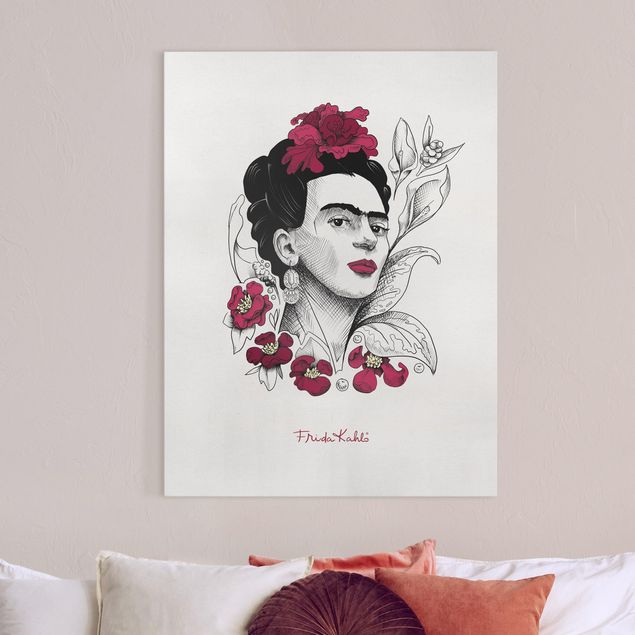 Reproducciones de cuadros Frida Kahlo Portrait With Flowers