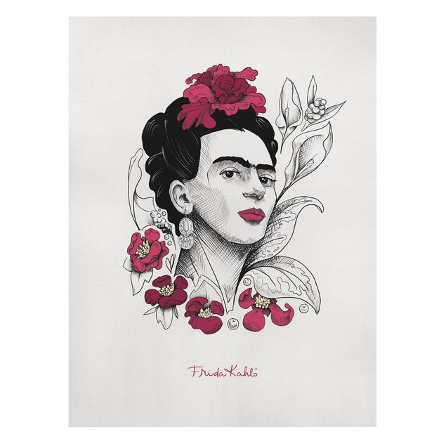 Cuadros Frida Kahlo Frida Kahlo Portrait With Flowers