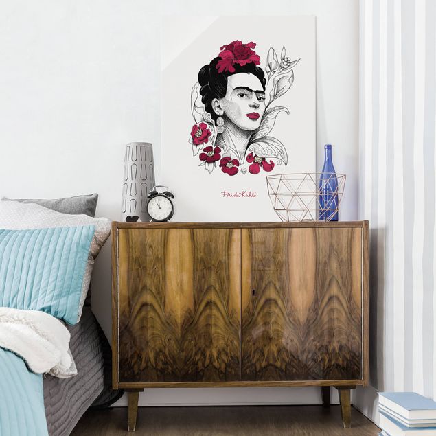 Reproducciónes de cuadros Frida Kahlo Portrait With Flowers
