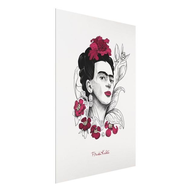 Cuadros decorativos modernos Frida Kahlo Portrait With Flowers