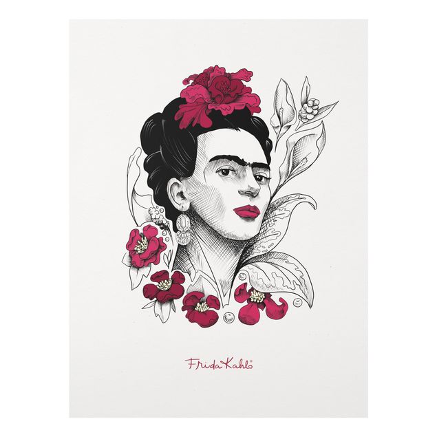 Frida Kahlo cuadros Frida Kahlo Portrait With Flowers
