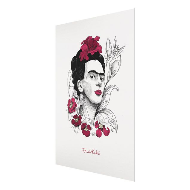 Cuadros decorativos Frida Kahlo Portrait With Flowers