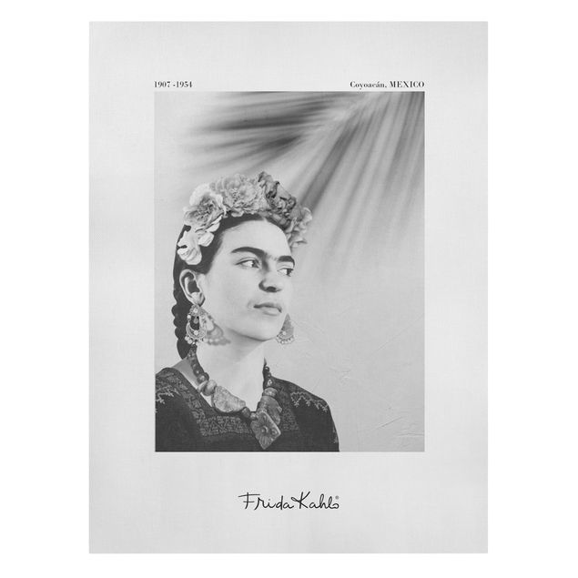 Cuadros en blanco y negro Frida Kahlo Portrait With Jewellery