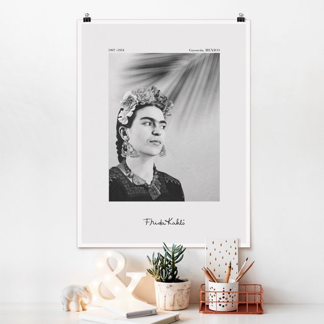 Láminas cuadros famosos Frida Kahlo Portrait With Jewellery