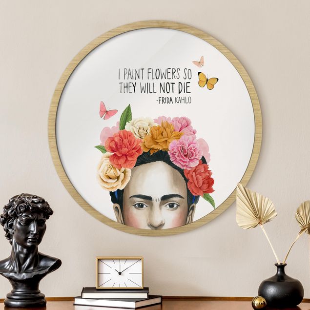 Cuadros redondos modernos Frida's Thoughts - Flowers
