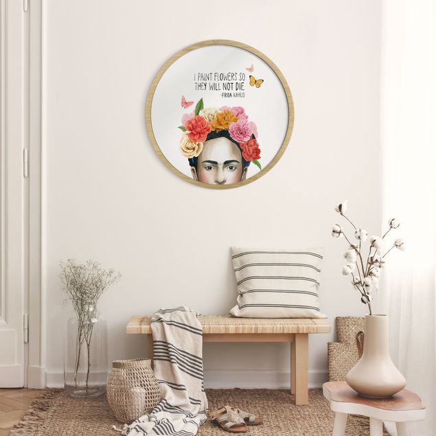 Cuadros con frases motivadoras Frida's Thoughts - Flowers