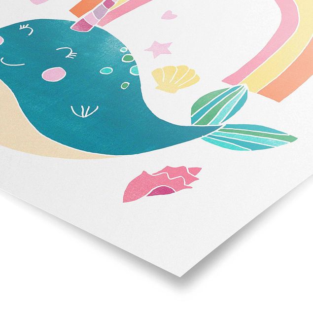Cuadros de animales Cheerful Narwhal l