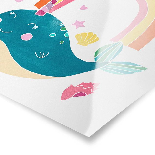 Cuadros multicolor Cheerful Narwhal l