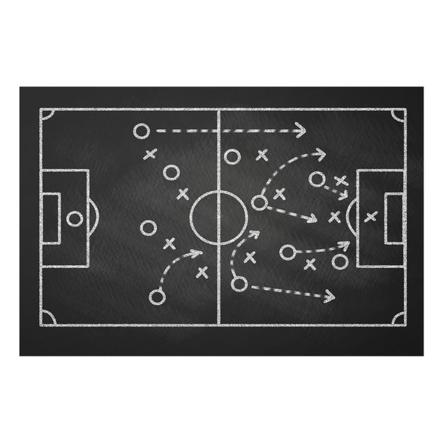 Cuadros modernos Football Strategy On Blackboard