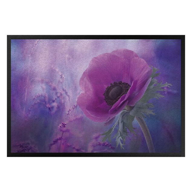 Felpudos flores Anemone In Violet