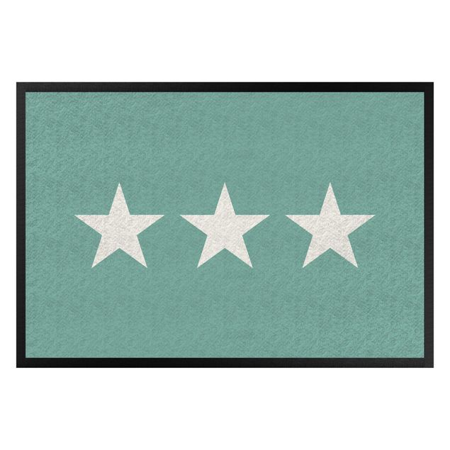 Felpudo estrella Three Stars Turquoise