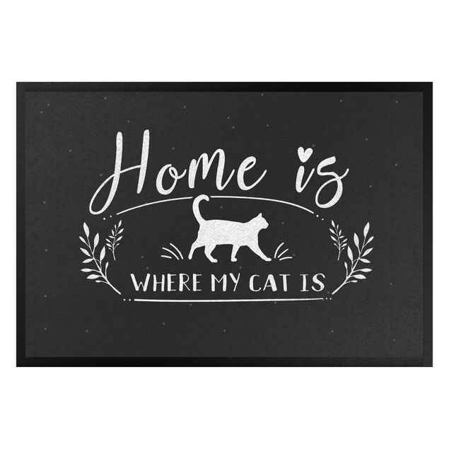 Felpudos personalizados familia Home Is Where My Cat Is