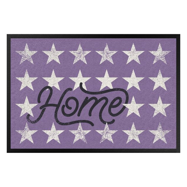 felpudos divertidos Home Stars Lilac