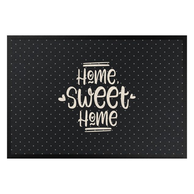 Felpudos personalizados familia Home sweet Home polkadots