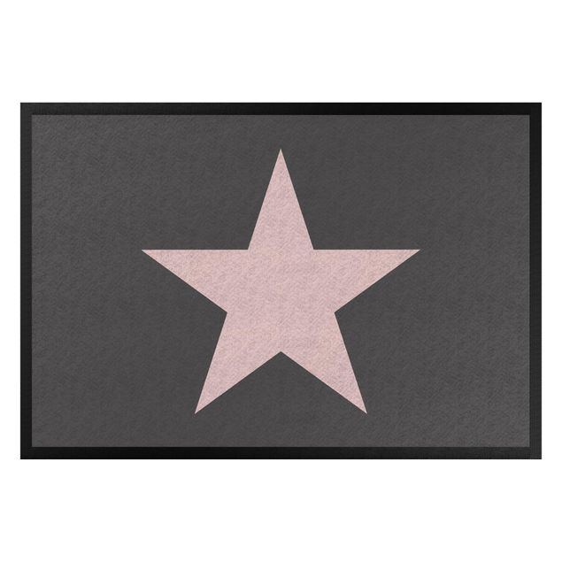 Felpudo estrella Star In Anthracite Rosé