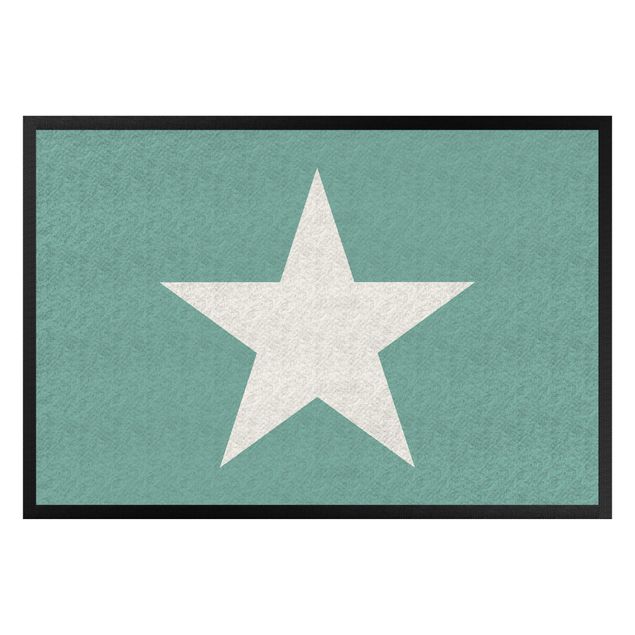 Felpudos estrella Star In Turquoise