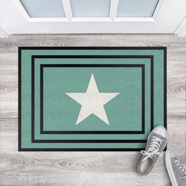 Alfombras modernas Star In Turquoise