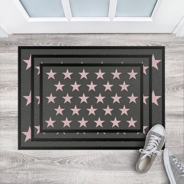 Alfombras modernas Stars Staggered Anthracite Rosé