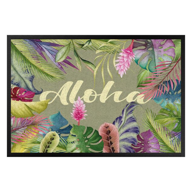 Felpudos flores Tropical Aloha