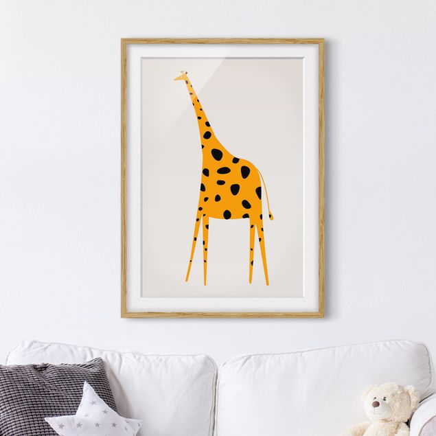 Decoración habitación infantil Yellow Giraffe