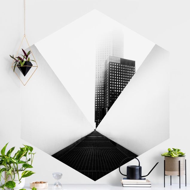 Decoración de cocinas Geometrical Architecture Study Black And White