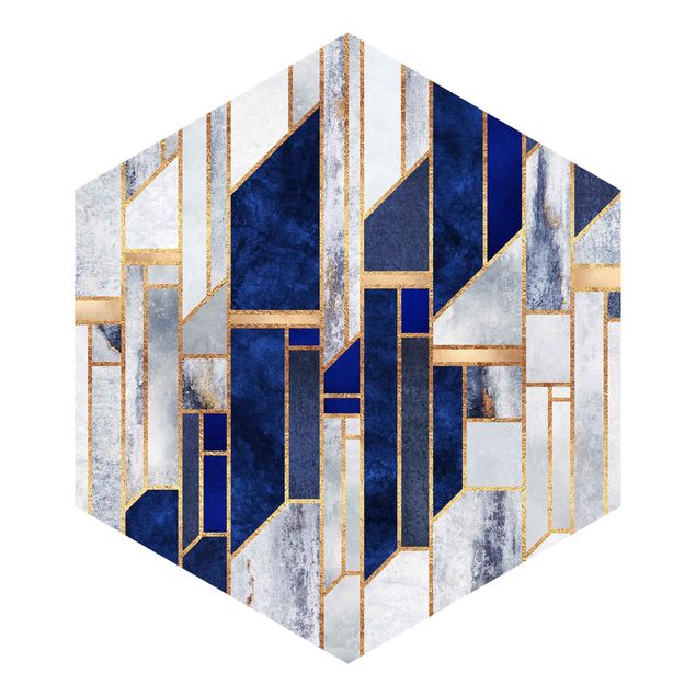 Cuadros Elisabeth Fredriksson Geometric Shapes With Gold