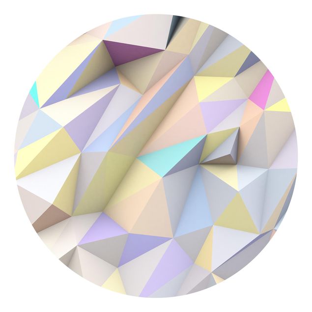 Papel pintado con patrones Geometric Pastel Triangles In 3D