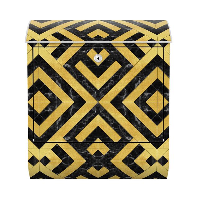 Buzones originales Geometrical Tile Mix Art Deco Gold Black Marble