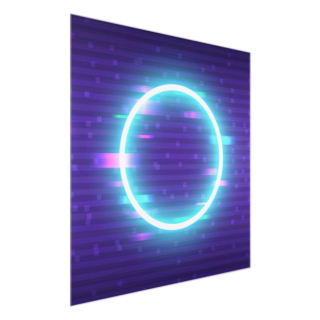 Tableros magnéticos de vidrio Geometrical Circle In Neon Colours