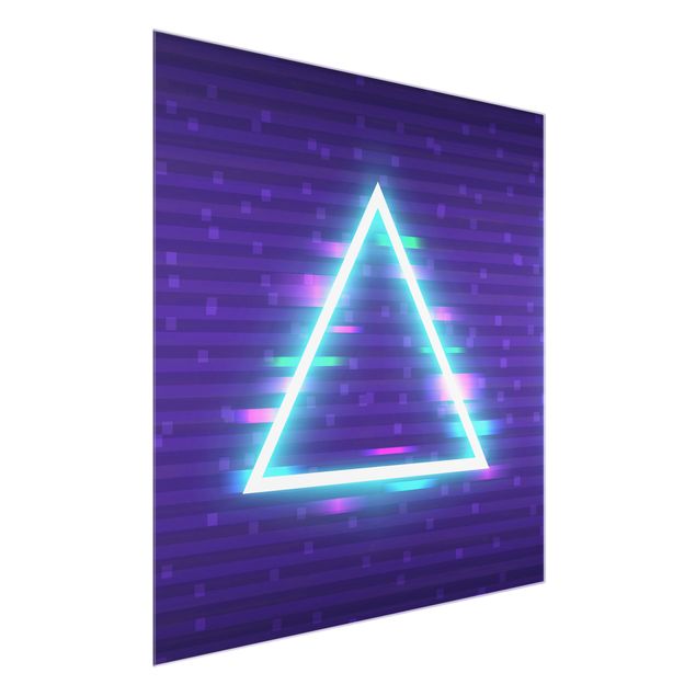 Tableros magnéticos de vidrio Geometrical Triangle In Neon Colours