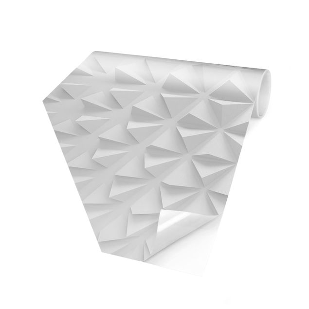 Papel blanco pared Geometrical Pattern 3D Effect