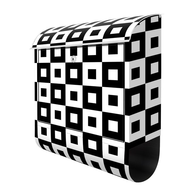 Buzones originales Geometrical Pattern Of Black And White Squares,