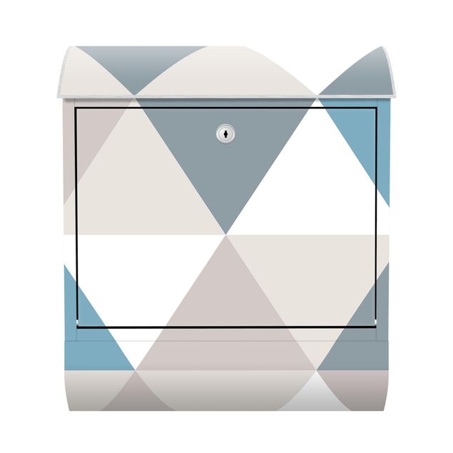 Buzones Geometrical Pattern Tilted Triangle Blue