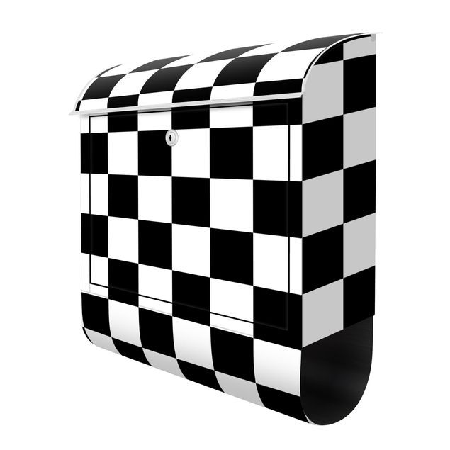 Buzones originales Geometrical Pattern Chessboard Black And White