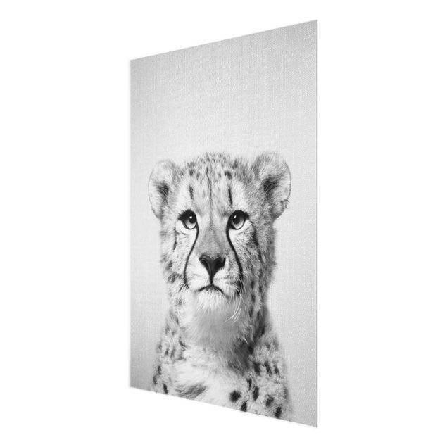 Cuadros de Gal Design Cheetah Gerald Black And White