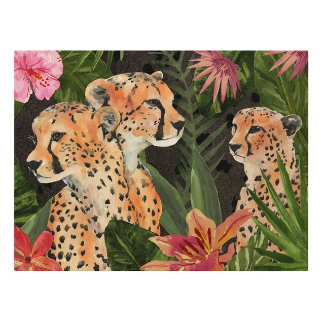 Cuadros de plantas Three Cheetahs In The Jungle