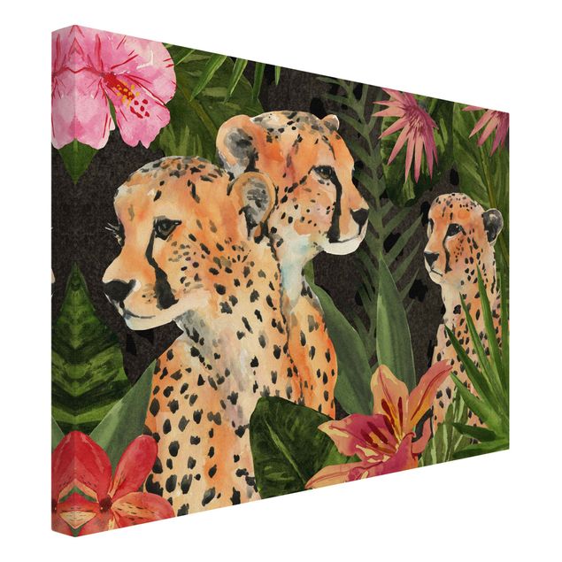 Cuadros flores Three Cheetahs In The Jungle