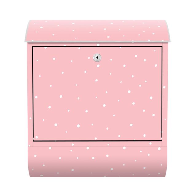 Buzón exterior Drawn Little Dots On Pastel Pink