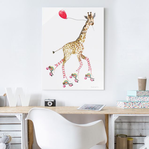 Decoración habitacion bebé Giraffe on a joy ride