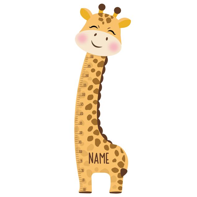 Vinilos animales Giraffe boy with custom name