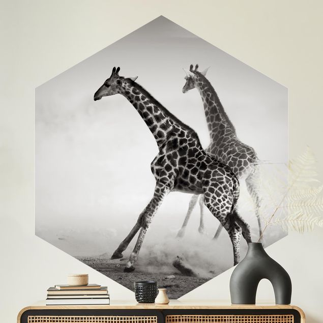 Papel pintado jirafas Giraffe Hunt