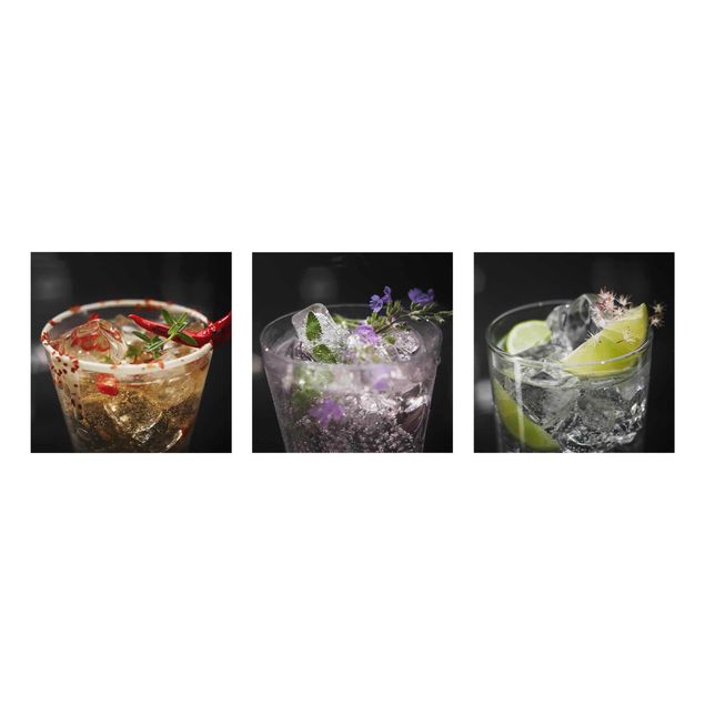 Tableros magnéticos de vidrio Drinks With Ice Cubes Close-Up