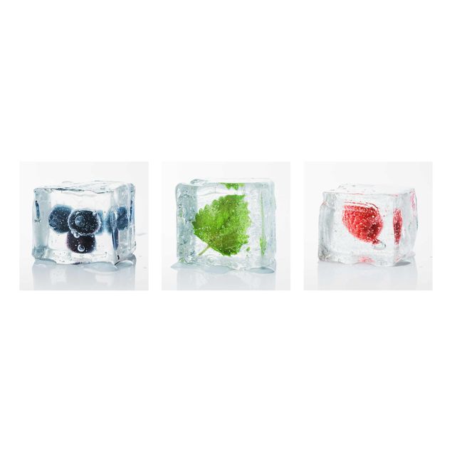 Cuadros de plantas naturales Fruits And Lemon Balm In Ice Cube