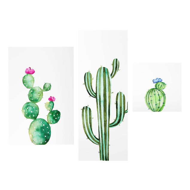 Cuadros de flores modernos Watercolour Cactus Set