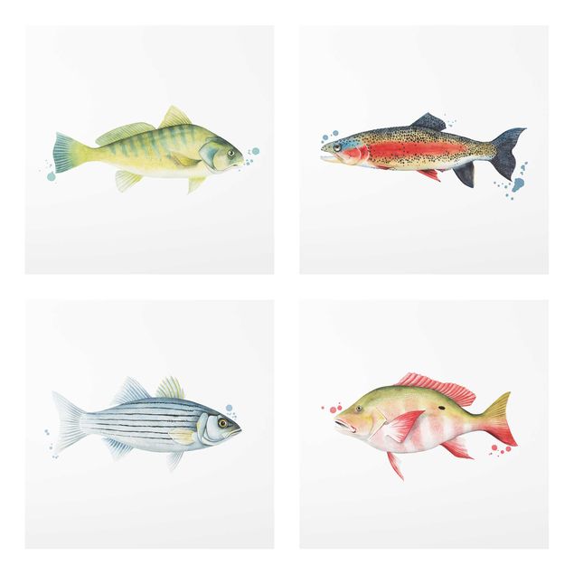 Cuadros modernos y elegantes Ink Trap - Fish Set I