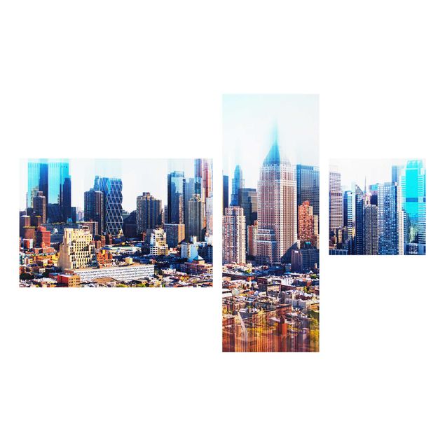 Cuadros de cristal arquitectura y skyline Manhattan Skyline Urban Stretch